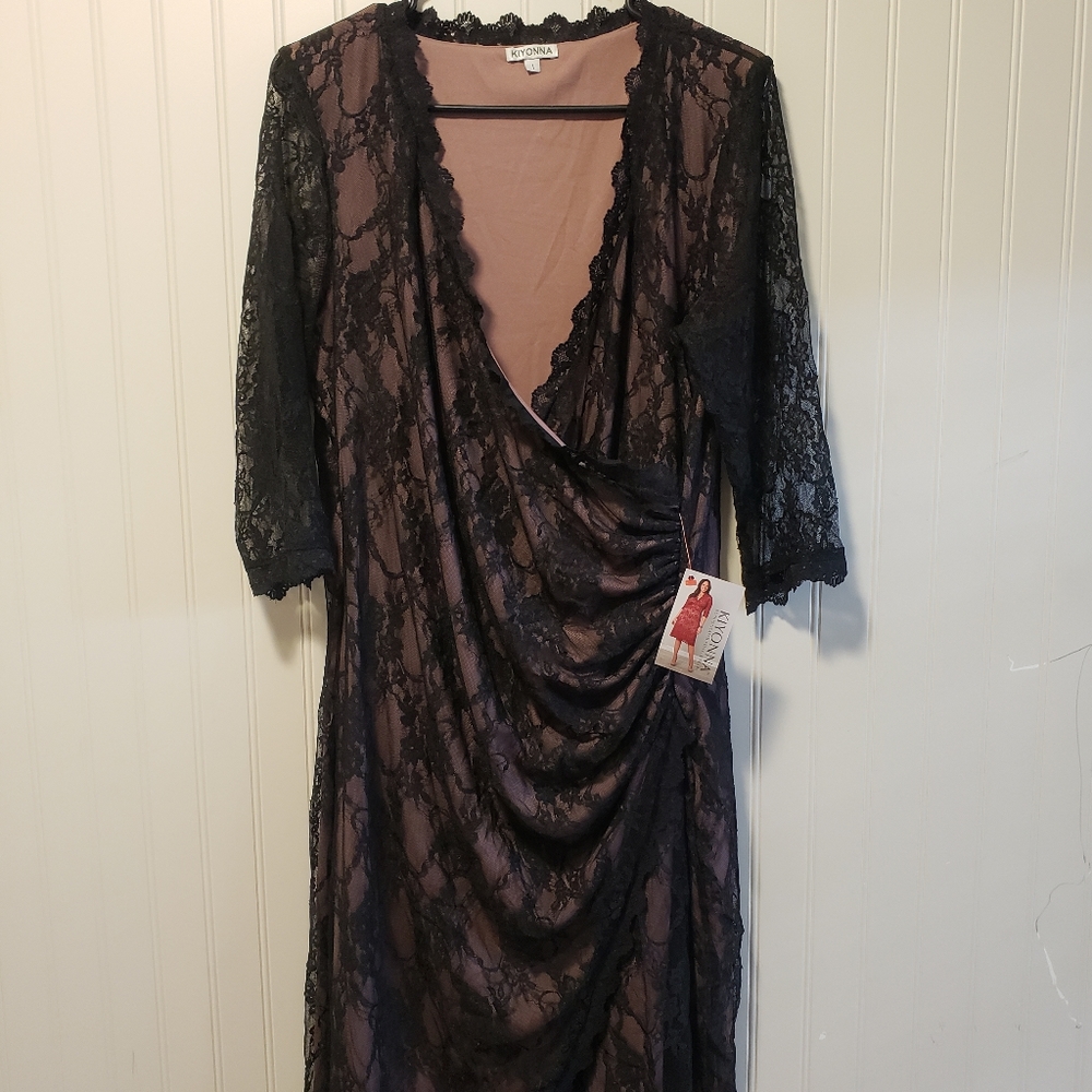 Kiyonna black lace dress